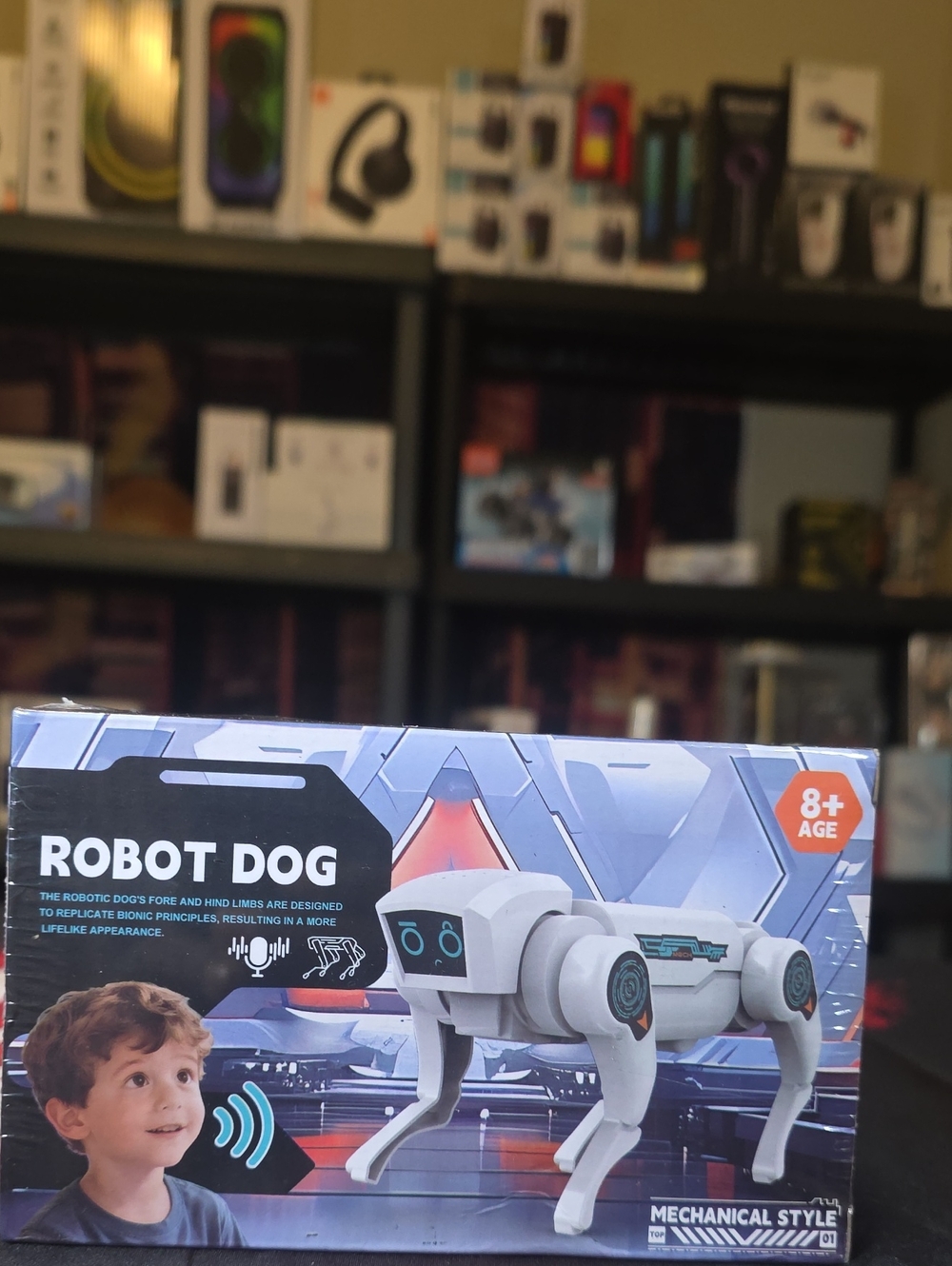 Robot Dog Mechanical Style - White Interactive Robotic Pet    Factory Sealed